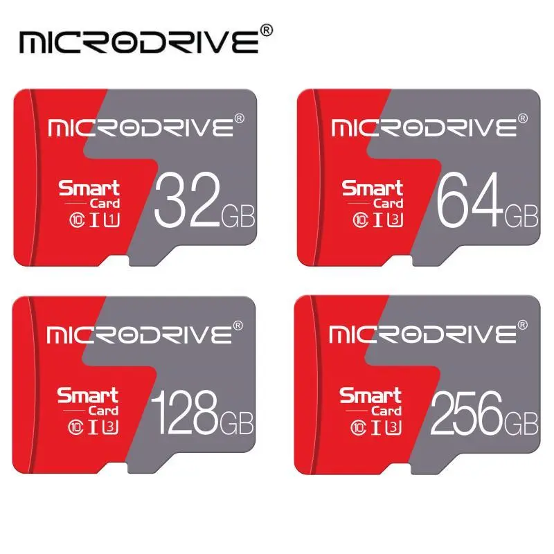 MICRODRIVE Class 10 U3 Micro SD Card - Available in 32GB, 64GB, 128GB, and 256GB with SD Adapter - Ideal for Smartphones, Cameras, Laptops, and PCs