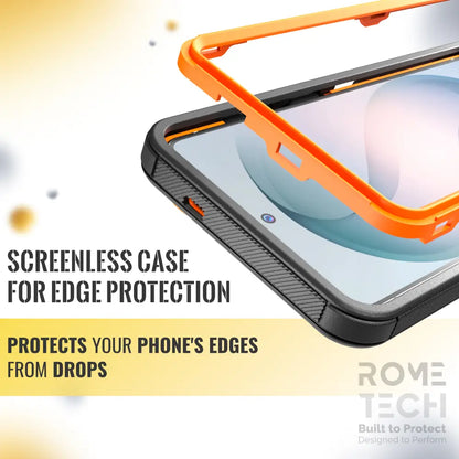 Rome Tech Heavy-Duty Shockproof Defender Case for iPhone 15/16/17 Pro Max - Four Layers of Protection with Integrated Kickstand