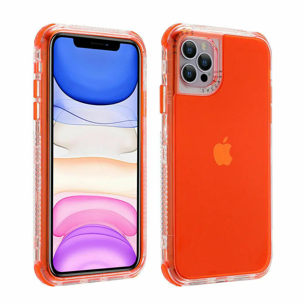 Clear Defender Colorful Hybrid Shockproof Case for iPhone 17 Pro Max, 16, 15, 14, and 13 - Durable Protection for Back to School