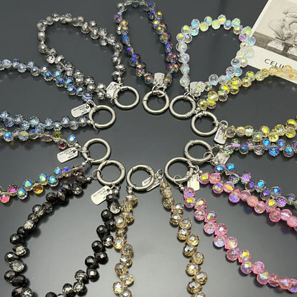 Elegant Beaded Sparkling Phone Wrist Strap - Stylish Smartphone Accessory with Bracelet Design for Women, Ideal Valentine’s Day Gift