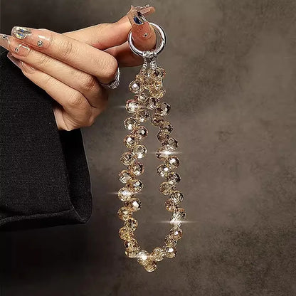 Elegant Beaded Sparkling Phone Wrist Strap - Stylish Smartphone Accessory with Bracelet Design for Women, Ideal Valentine’s Day Gift