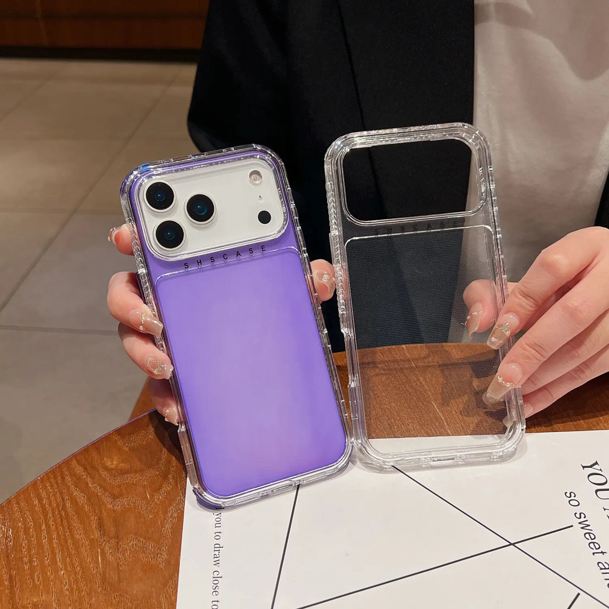 Clear Defender Colorful Hybrid Shockproof Case for iPhone 17 Pro Max, 16, 15, 14, and 13 - Durable Protection for Back to School