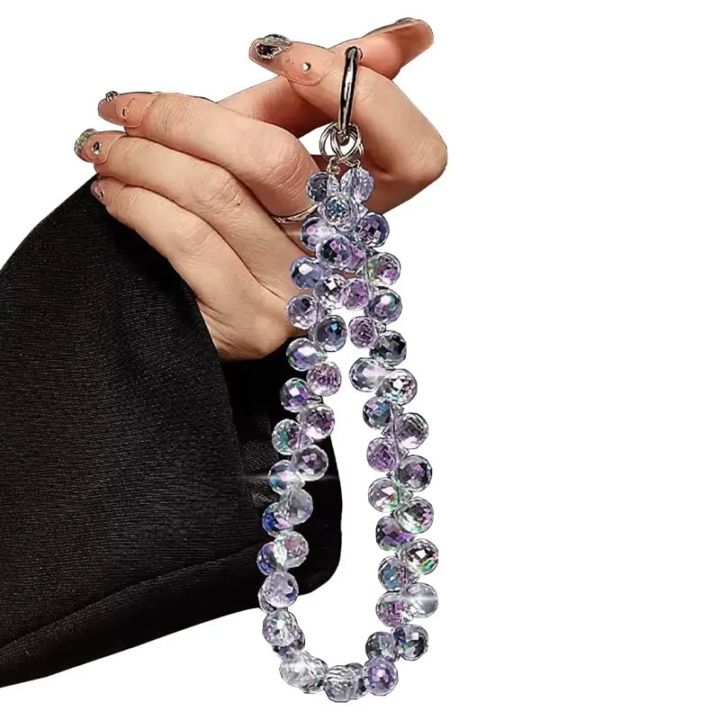 Elegant Beaded Sparkling Phone Wrist Strap - Stylish Smartphone Accessory with Bracelet Design for Women, Ideal Valentine’s Day Gift