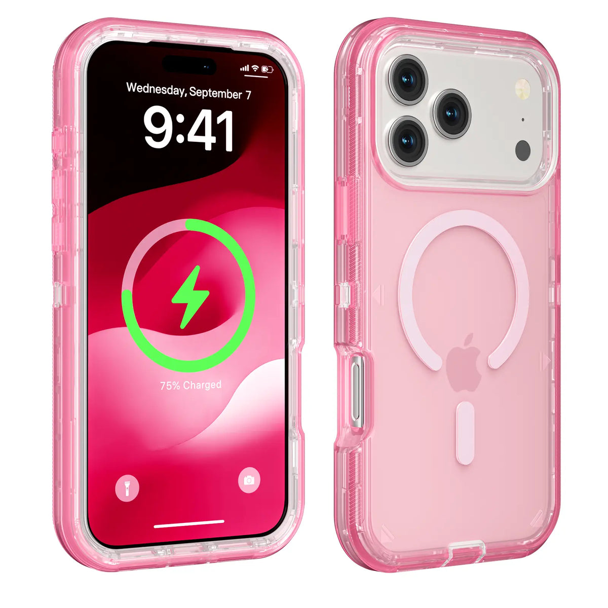 3-in-1 Transparent Phone Case for iPhone 17 Pro Max, Compatible with MagSafe, Durable Dual-Layer Magnetic Design, Heavy-Duty Shockproof and Anti-Drop Protection