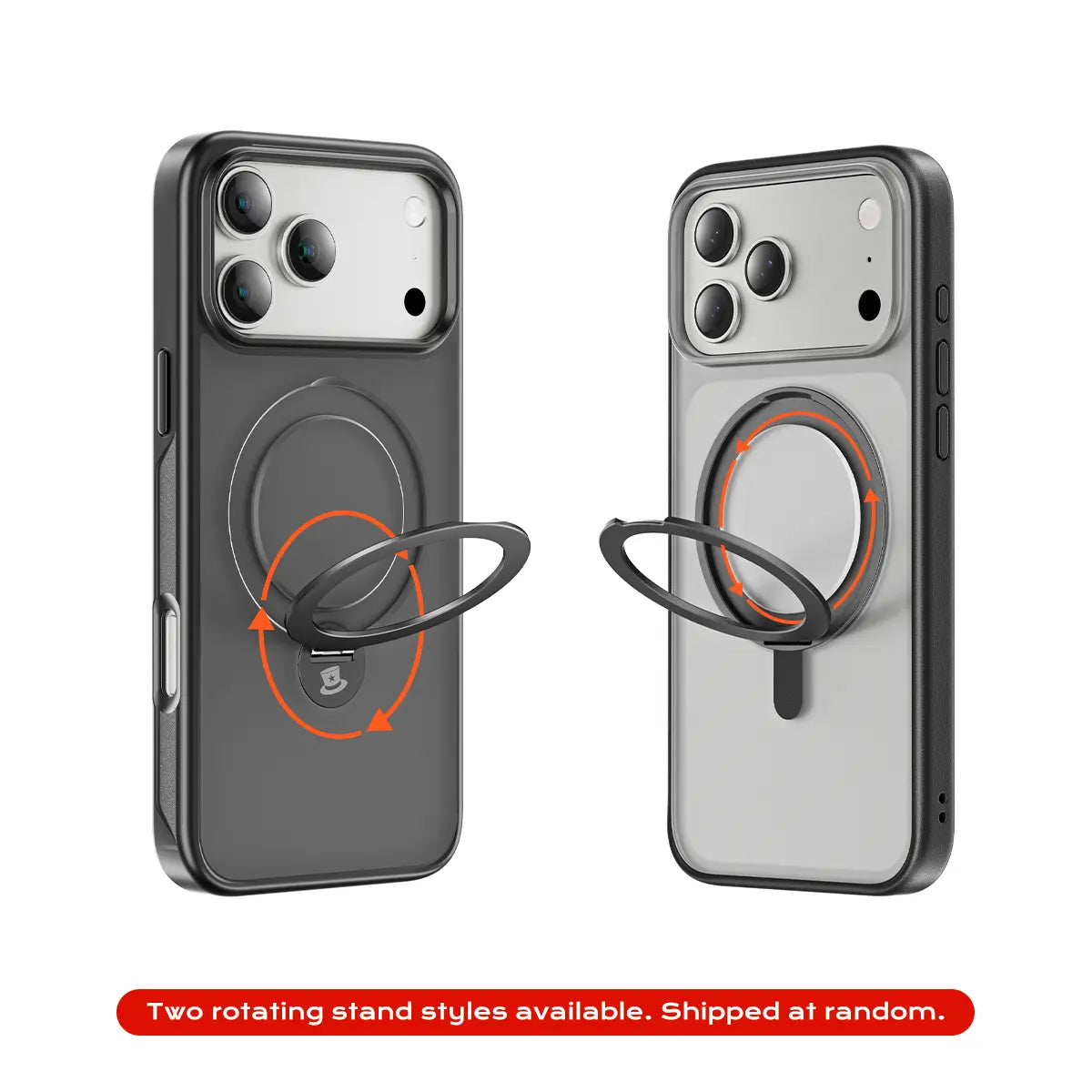 MAGIC JOHN 360 Degrees Rotating Magnetic Stand Phone Case for Iphone and Samsung