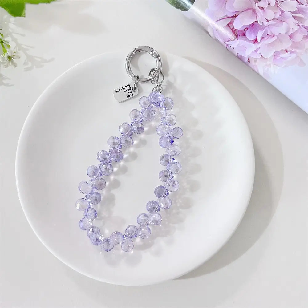 Elegant Beaded Sparkling Phone Wrist Strap - Stylish Smartphone Accessory with Bracelet Design for Women, Ideal Valentine’s Day Gift