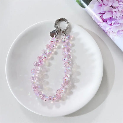 Elegant Beaded Sparkling Phone Wrist Strap - Stylish Smartphone Accessory with Bracelet Design for Women, Ideal Valentine’s Day Gift
