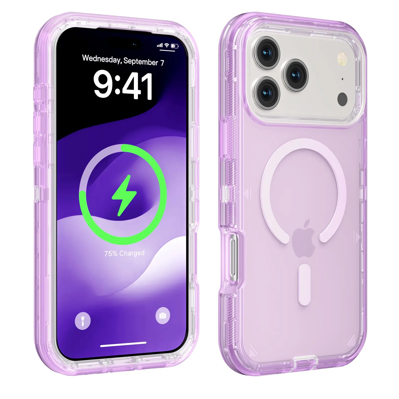 3-in-1 Transparent Phone Case for iPhone 17 Pro Max, Compatible with MagSafe, Durable Dual-Layer Magnetic Design, Heavy-Duty Shockproof and Anti-Drop Protection