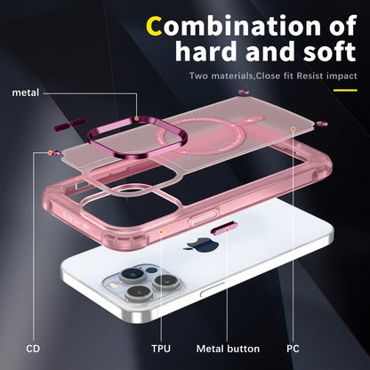 Magnetic Shockproof Protective Case for iPhone 15 Pro Max, 14, 13, and 12