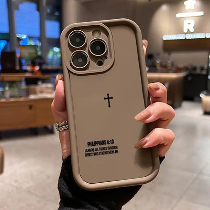 Premium Soft Silicone Smartphone Case for iPhone 18 Pro Max, 17, 16 Plus, 15, 14, 13, 12, 11, XR, Air - E Faithful Tech Stylish Gift, Comprehensive Full Body Protection, Shockproof, Non-Slip, Durable Mobile Accessory