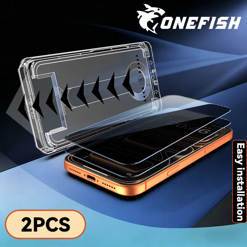 One Fish 2-Pack Screen Protector for iPhone 17 Pro Max / 17 Pro, Samsung, and Google | Privacy Protection, Polarized Eye Care, Scratch-Resistant, Easy Installation, Phone Accessories