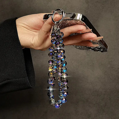 Elegant Beaded Sparkling Phone Wrist Strap - Stylish Smartphone Accessory with Bracelet Design for Women, Ideal Valentine’s Day Gift