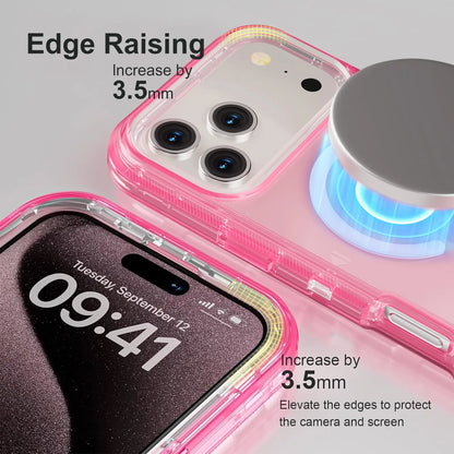 3-in-1 Transparent Phone Case for iPhone 17 Pro Max, Compatible with MagSafe, Durable Dual-Layer Magnetic Design, Heavy-Duty Shockproof and Anti-Drop Protection