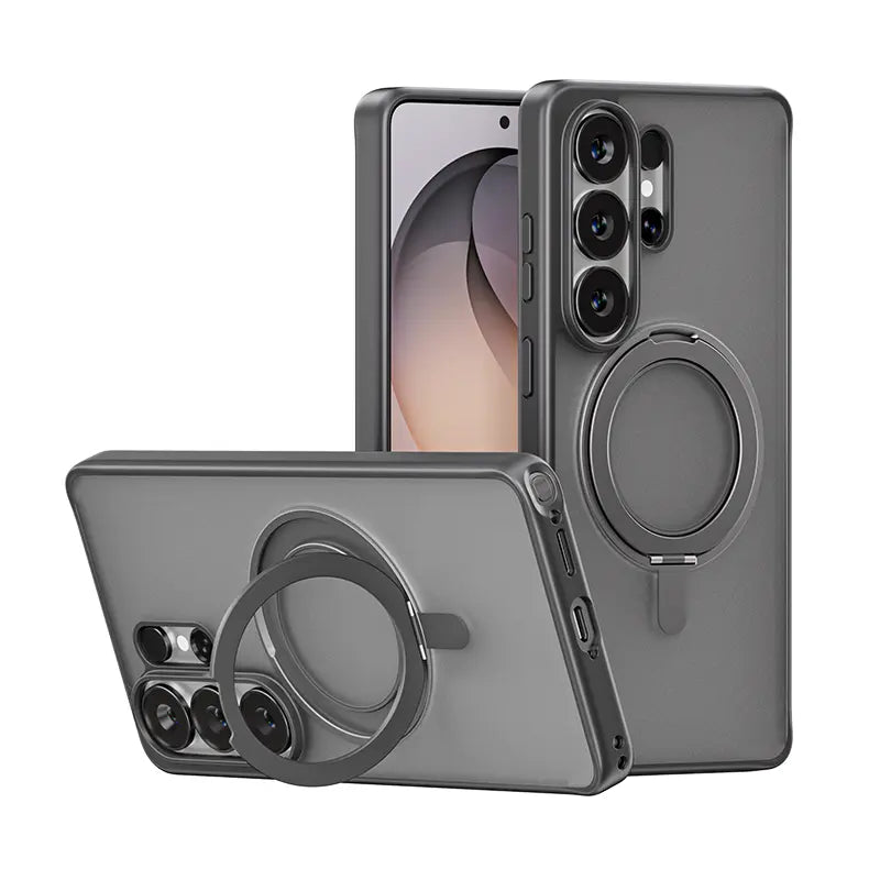 MAGIC JOHN 360 Degrees Rotating Magnetic Stand Phone Case for Iphone and Samsung