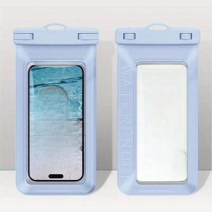 Universal Waterproof Phone Bag with Lanyard - Large Capacity Transparent Case for Swimming, Beach, and Pool Use