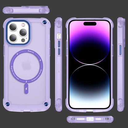 Magnetic Shockproof Protective Case for iPhone 15 Pro Max, 14, 13, and 12