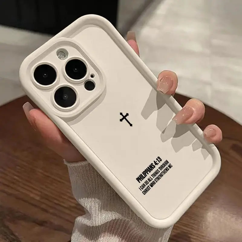 Premium Soft Silicone Smartphone Case for iPhone 18 Pro Max, 17, 16 Plus, 15, 14, 13, 12, 11, XR, Air - E Faithful Tech Stylish Gift, Comprehensive Full Body Protection, Shockproof, Non-Slip, Durable Mobile Accessory