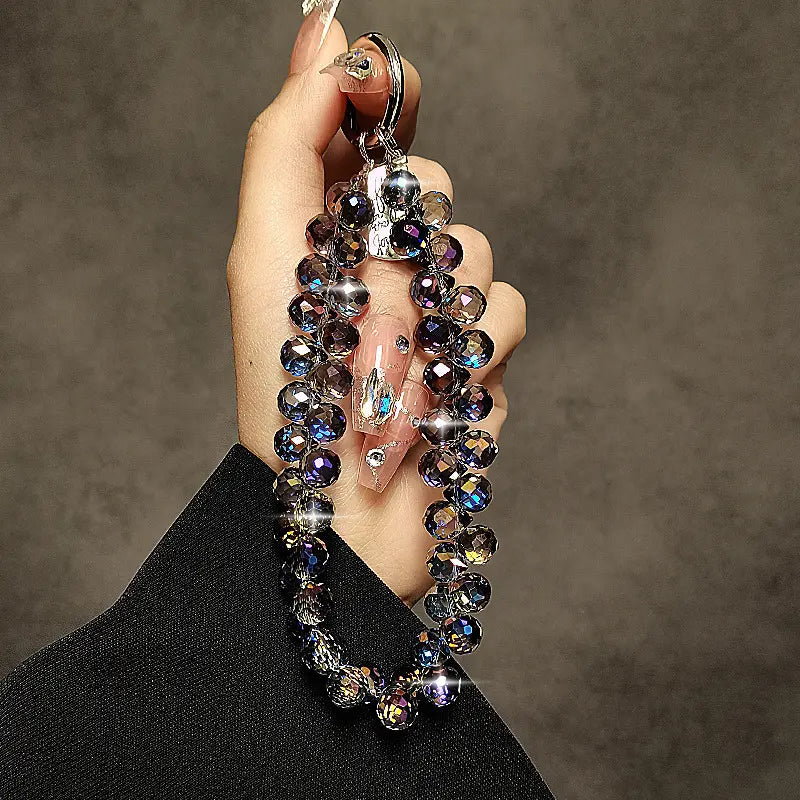 Elegant Beaded Sparkling Phone Wrist Strap - Stylish Smartphone Accessory with Bracelet Design for Women, Ideal Valentine’s Day Gift