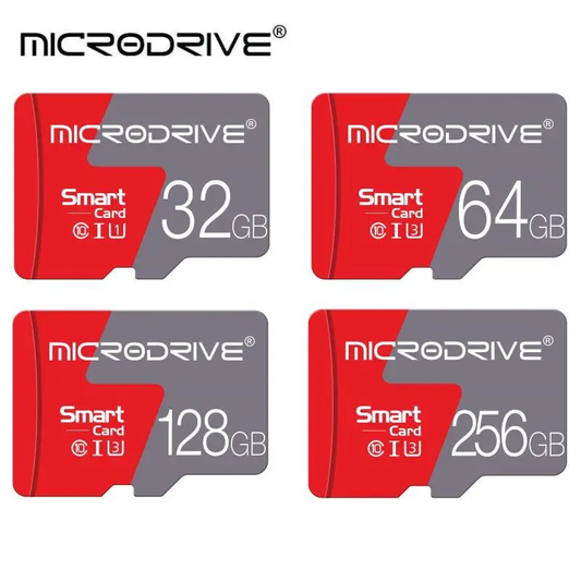 MICRODRIVE Class 10 U3 Micro SD Card - Available in 32GB, 64GB, 128GB, and 256GB with SD Adapter - Ideal for Smartphones, Cameras, Laptops, and PCs