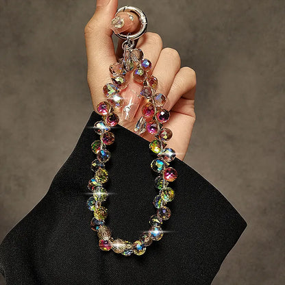 Elegant Beaded Sparkling Phone Wrist Strap - Stylish Smartphone Accessory with Bracelet Design for Women, Ideal Valentine’s Day Gift