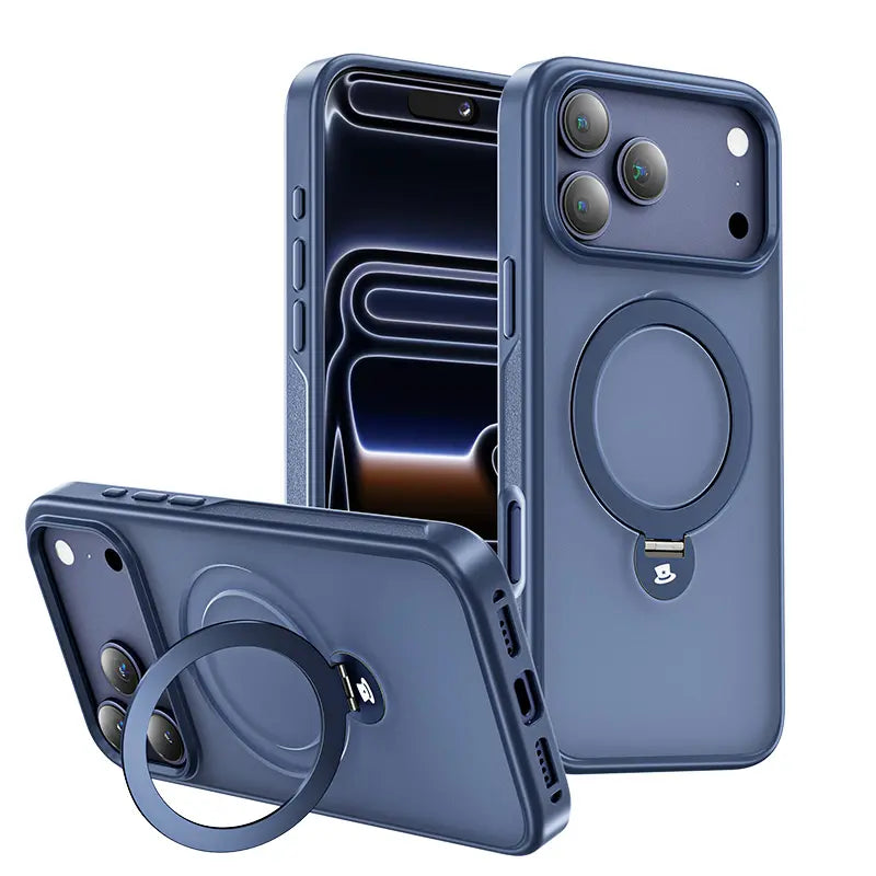 MAGIC JOHN 360 Degrees Rotating Magnetic Stand Phone Case for Iphone and Samsung