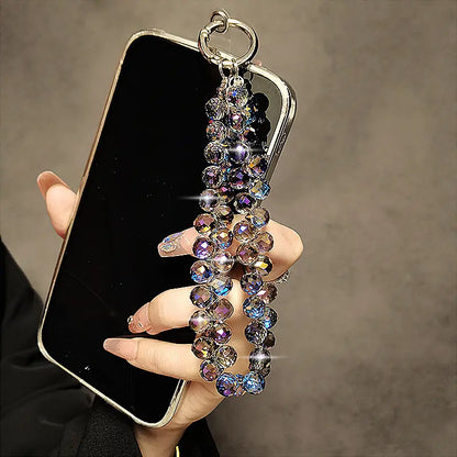 Elegant Beaded Sparkling Phone Wrist Strap - Stylish Smartphone Accessory with Bracelet Design for Women, Ideal Valentine’s Day Gift