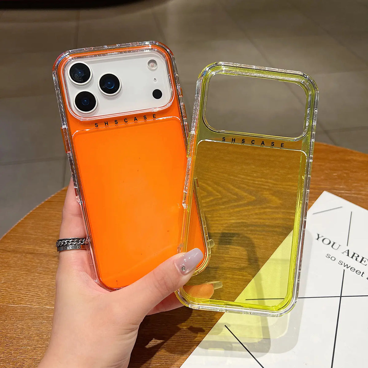Clear Defender Colorful Hybrid Shockproof Case for iPhone 17 Pro Max, 16, 15, 14, and 13 - Durable Protection for Back to School