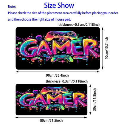 Large UV Reactive Gaming Mouse Pad - Non-Slip Rubber Material for E-Sports and Gaming Accessories
