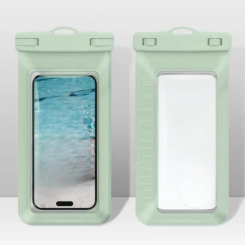 Universal Waterproof Phone Bag with Lanyard - Large Capacity Transparent Case for Swimming, Beach, and Pool Use