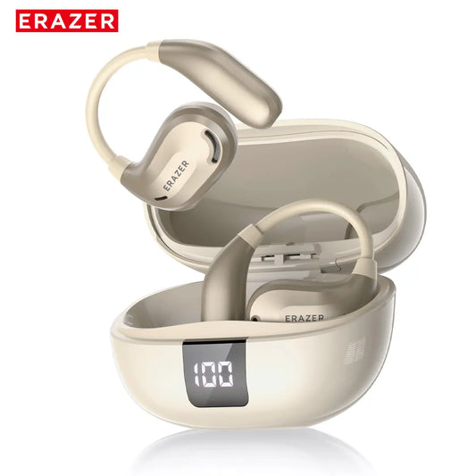 MEE Audio Airhooks Open Ear Bluetooth Headphones - Wireless Personal Speakers for Comfortable All-Day Listening and Enhanced Workout Safety with Built-In Microphone