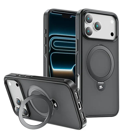 MAGIC JOHN 360 Degrees Rotating Magnetic Stand Phone Case for Iphone and Samsung
