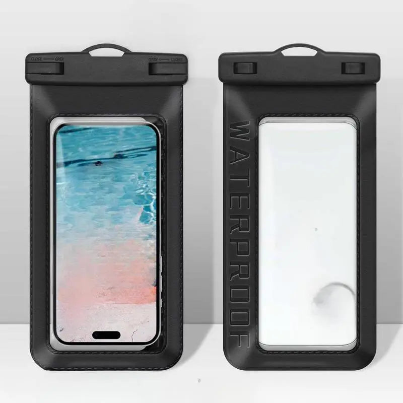 Universal Waterproof Phone Bag with Lanyard - Large Capacity Transparent Case for Swimming, Beach, and Pool Use
