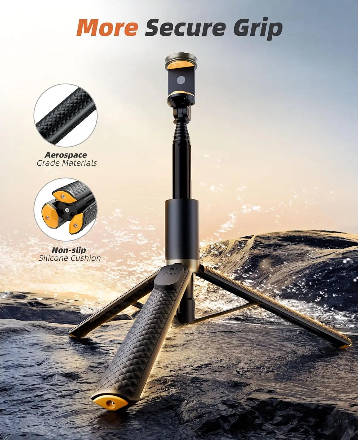 62-Inch Portable Phone Tripod and Selfie Stick with Remote Control, Lightweight and Extendable Stand for iPhone and Android, Ideal for Video Recording and Vlogging