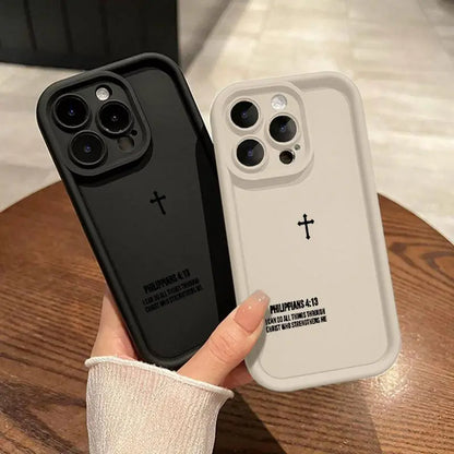 Premium Soft Silicone Smartphone Case for iPhone 18 Pro Max, 17, 16 Plus, 15, 14, 13, 12, 11, XR, Air - E Faithful Tech Stylish Gift, Comprehensive Full Body Protection, Shockproof, Non-Slip, Durable Mobile Accessory