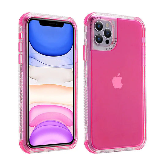 Clear Defender Colorful Hybrid Shockproof Case for iPhone 17 Pro Max, 16, 15, 14, and 13 - Durable Protection for Back to School
