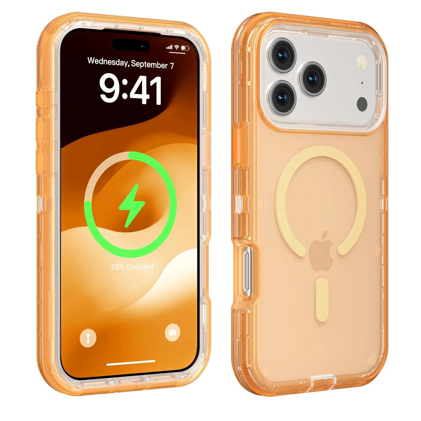 3-in-1 Transparent Phone Case for iPhone 17 Pro Max, Compatible with MagSafe, Durable Dual-Layer Magnetic Design, Heavy-Duty Shockproof and Anti-Drop Protection