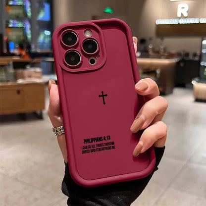 Premium Soft Silicone Smartphone Case for iPhone 18 Pro Max, 17, 16 Plus, 15, 14, 13, 12, 11, XR, Air - E Faithful Tech Stylish Gift, Comprehensive Full Body Protection, Shockproof, Non-Slip, Durable Mobile Accessory