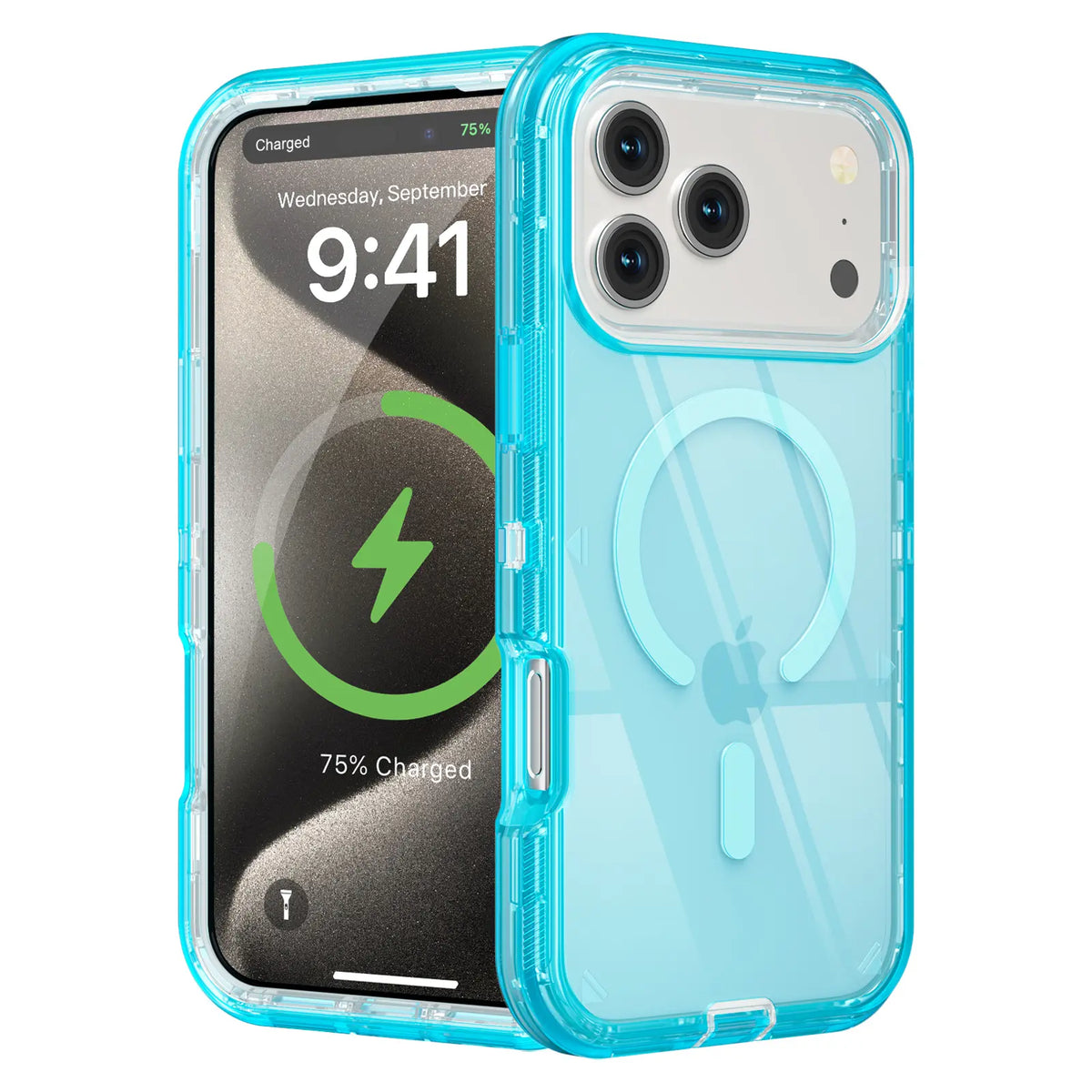 3-in-1 Transparent Phone Case for iPhone 17 Pro Max, Compatible with MagSafe, Durable Dual-Layer Magnetic Design, Heavy-Duty Shockproof and Anti-Drop Protection