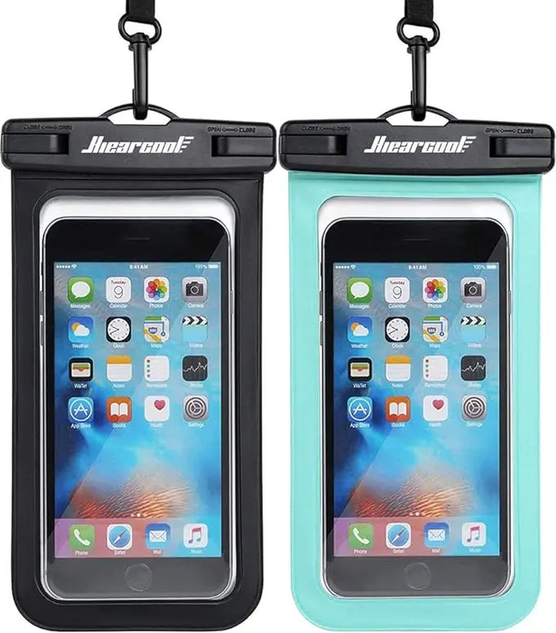 2-Pack IPX8 Waterproof Phone Pouch - TPU Material, 8.3" Touch Screen Compatibility, Adjustable Lanyard, Compatible with iPhone 15/14/13/12 Pro Max, Essential for Beach and Swimming Activities