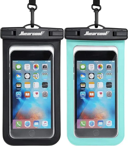 2-Pack IPX8 Waterproof Phone Pouch - TPU Material, 8.3" Touch Screen Compatibility, Adjustable Lanyard, Compatible with iPhone 15/14/13/12 Pro Max, Essential for Beach and Swimming Activities