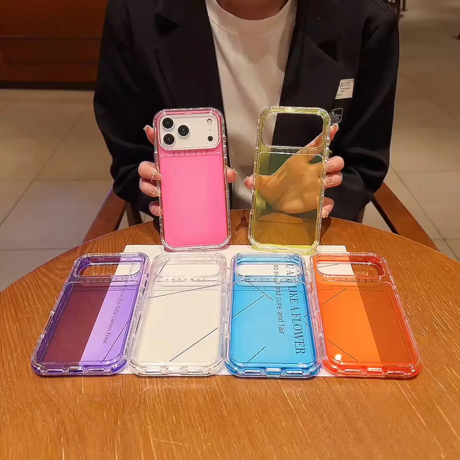 Clear Defender Colorful Hybrid Shockproof Case for iPhone 17 Pro Max, 16, 15, 14, and 13 - Durable Protection for Back to School