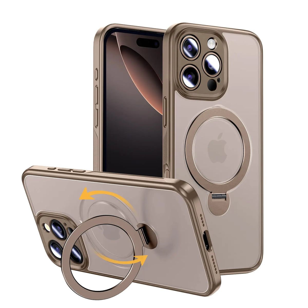 MAGIC JOHN 360 Degrees Rotating Magnetic Stand Phone Case for Iphone and Samsung