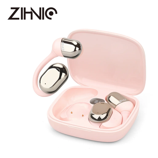 ZIHNIC ZN-S05 Wireless Open-Ear Headset - V5.4 Waterproof Sport Earbuds with IPX5 Rating, Hi-Fi Sound, Built-In Microphone, Enhanced Bass for Motorcycle Rides, Gaming Consoles, and Mobile Devices